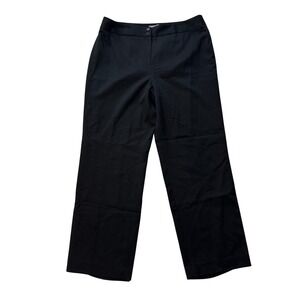 Kate Hill Black Wool Blend‎ Dress Pants Career Trousers Straight Leg Womens 14W